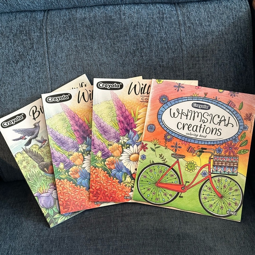 Set of 4 Crayola Adult Coloring Books